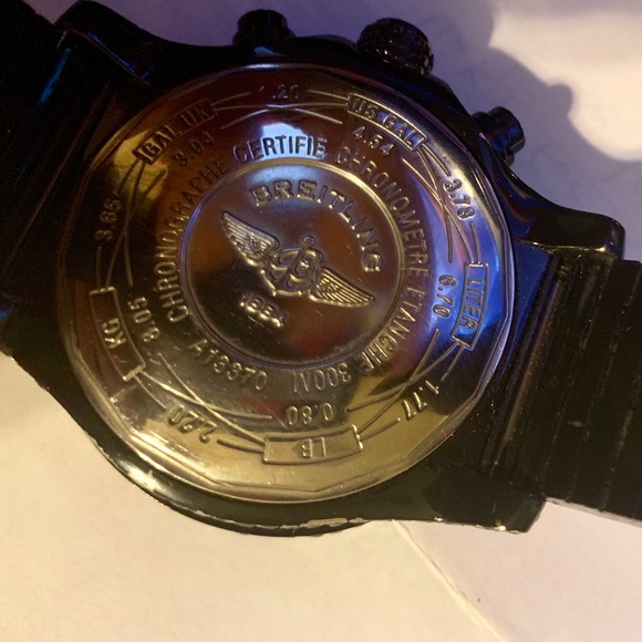 Custom Black Diamond Super Avenger Breitling watch - Picture 4 of 7